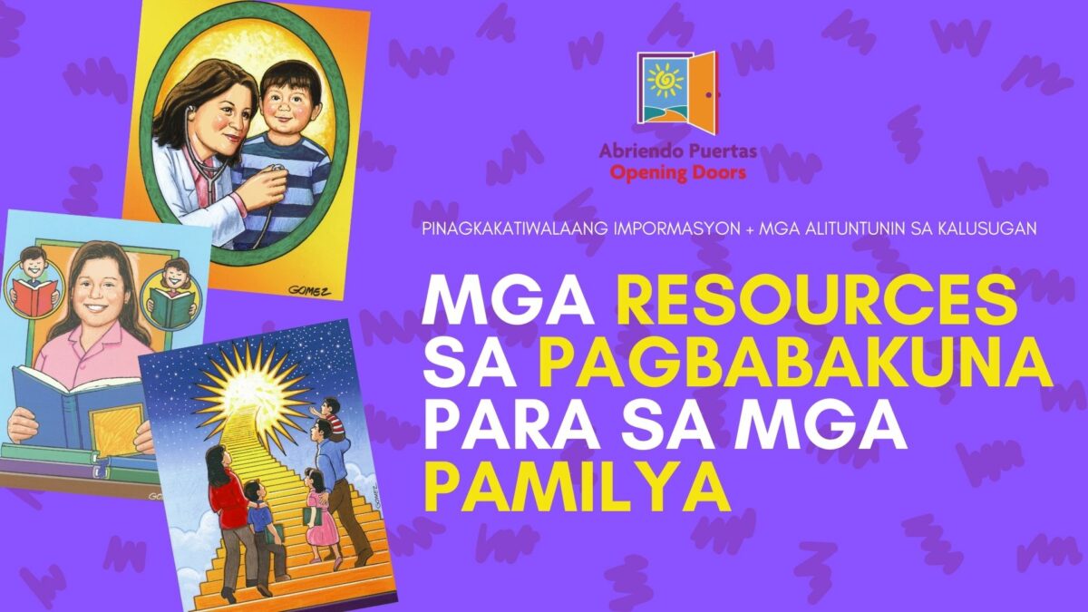 Vaccine Resources Tagalog Banner