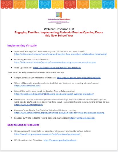 Click on the image to download the resource list